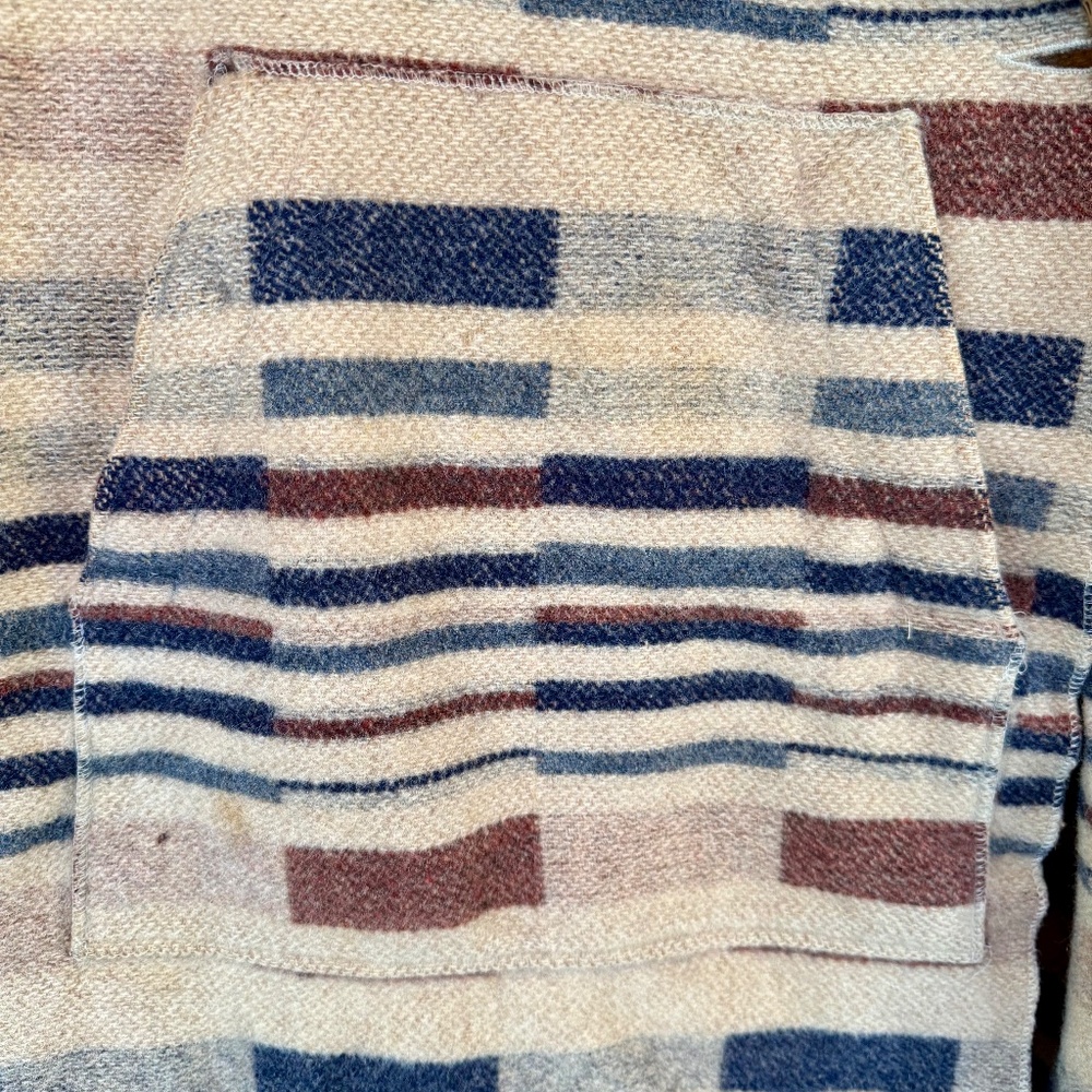 *RARE!* 70s Vintage Wrap Indian Blanket Coat by Quarte by de Champs - Picture 2 of 7